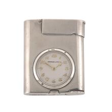 Watch Face on Silver Cigarette Lighter