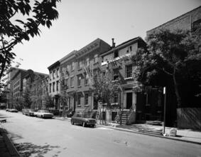 [North side of Horatio Street between Greenwich and Washington Streets.]