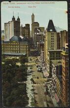 New York, Broadway south from Dun-Building.