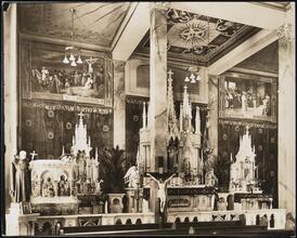 [Church. Interior, detail of altar.]