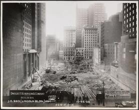 42nd St. Side [Lincoln Building construction.]