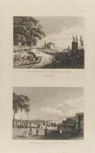 A. Junction of Broadway and the Bowery; B. Bay and Harbour of New York.
