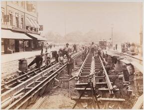 18th St. [Construction of the cable road on Broadway, 1891.]
