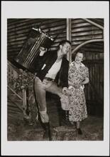 [Ralph Meeker as Hal Carter and Ruth McDevitt as Helen Potts in "Picnic".]