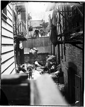 Baxter Street Alley, directly in the rear of Bandits' Roost.