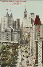 Broadway and City Hall Park South, New York.