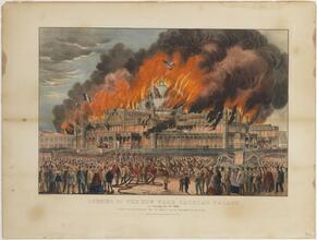 Burning of the New York Crystal Palace, on Tuesday Oct. 5th 1858.