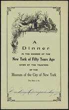 A Dinner in the Manner of the New York of Fifty Years Ago