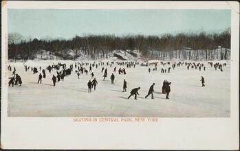 Skating in Central Park, New York.