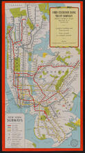Map of New York Subways Issued by Corn Exchange Bank Trust Company