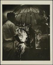 [New York World's Fair. Ford Building. Interior, electric butt welder.]