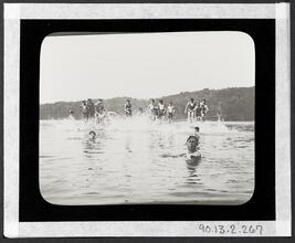 [Young boys in lake.]