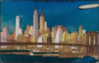 Brooklyn Bridge and Skyline, New York
