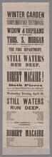 Wednesday evening, April 16, will be performed the drama of "Still Waters Run Deep"