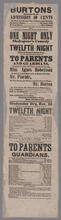 Wednesday evening, November 2, will be played Shakespeare's comedy in five acts, of "Twelfth Night; or, What You Will"