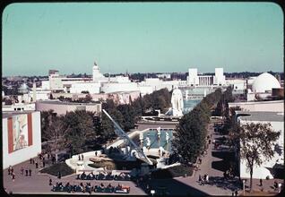 [View of the League of Nations from the Perisphere.]