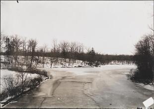 [Bronx River in winter.]