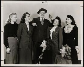 [Bobby Clark and the daughters of "Sweethearts".]