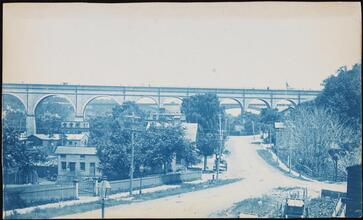 [Sedgwick Avenue looking north to High Bridge.]