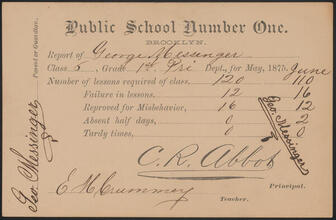Report of George Messenger