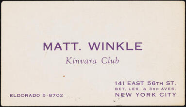 Matt. Winkle. Kinvara Club
