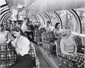 [Passengers in dome car.]