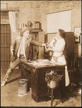 ["Believe Me Xantippe" theater still.]