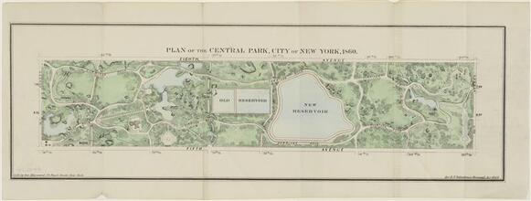 Plan of the Central Park, City of New York, 1860.