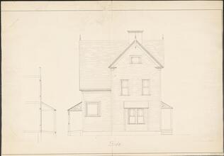 [Architectural rendering of the side of a house.]