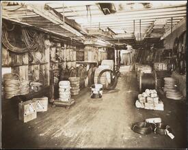 [Interior of Lord Electric Company, 333 West 49th Street.]