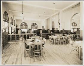 168th Street & Woodycrest Avenue. New York Public Library High Bridge Branch. Interior, reading room
