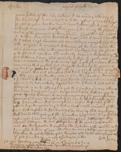 Letter from William Jones to Samuel Jones, August 30, 1772