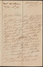 Letter from Anne Charlotte McAdam to Edward Floyd De Lancey