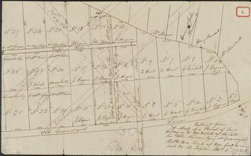 Extract from "A Map of a Parcel of Land Belonging to the Estate of the Late Sir Peter Warren, Lying at Greenwych Plotted to a scale of 200 feet to an inch by B. Taylor November 2, 1795"