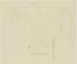 Plan for the Principal Stairs to W. Coster's House to be of Marble the Story is 13 feet high, 24 rifers 7 3/8 and 1/8 inch over