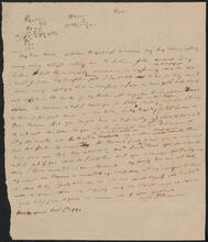 Letter from John Peter De Lancey to Caroline De Lancey, November 6, 1820