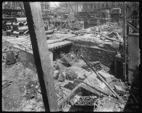 Woolworth Building, S. Section From S. W. Corner [Construction zone.]