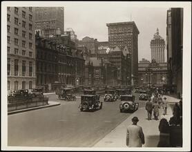 [Park Avenue north from 38th Street.]