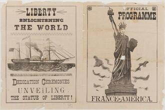 Liberty Enlightening the World. Dedication Ceremonies Unveiling the Statue of Liberty!
