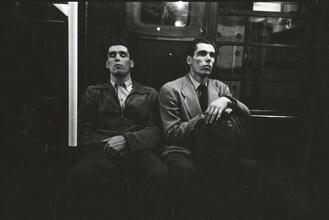 Walter Cartier, Prizefighter of Greenwich Village [Walter and Vincent Cartier on the subway.]