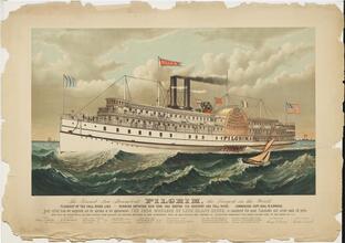 The Grand New Steamboat Pilgrim, the Largest in the World.