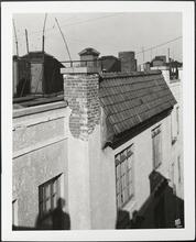 1475 Grand Concourse. Theodore Roosevelt Apartments. Detail of chimney at south end of courtyard