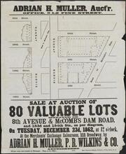 Sale at Auction of 80 Valuable Lots