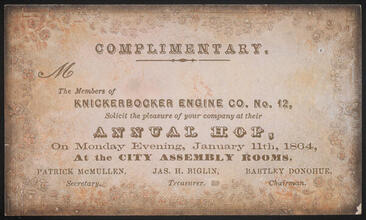 Knickerbocker Engine Co. No. 12, Annual Hop