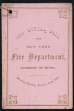 30th Annual Ball. New York Fire Department