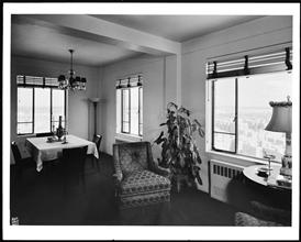 Queens Boulevard. Carrol [Men.?] Apartments, interior, Mr. Philip Birnbaum's penthouse.