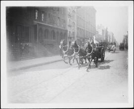 [Horse-drawn fire equipment.]