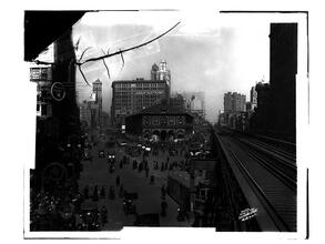 Broadway and 6th Avenue, between 35th and 36th Streets. Old New York Herald Building.