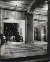 60 Wall Street [70 Pine Street.] Cities Service Company. Interior, escalators