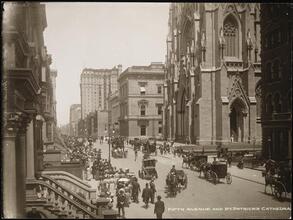 [5th Avenue north from 50th Street.]